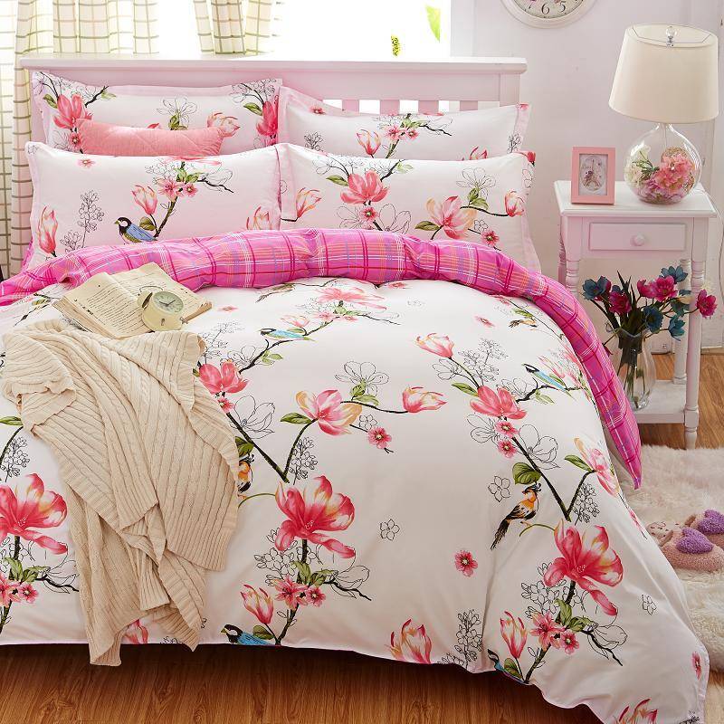 Autumn Dark-color Flower Series Bed Linens 4pcs Bedding Sets Bed Set ...